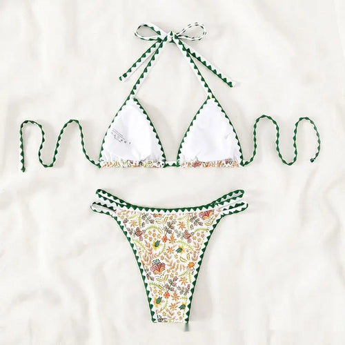 Bikini Sexy Halter Printed Swimsuit For Women - Onuvéa